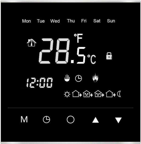 UTR WT-16 UP-Regler, digital, 16A Touchscreen digital Thermostatregler mit Tages- Wochenprogramm & T