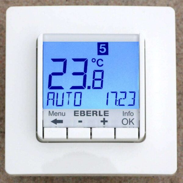 EBERLE FIT-3F blau UP, digital, 16A Thermostatregler mit Tages- Wochenprogramm & Tasten